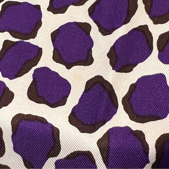 KATE SPADE silk dress shift leopard print Size 6 purple white - Picture 12 of 15